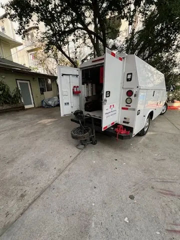 Magnet Plumbing service vehicle on-site for Faucet Repair in Slater